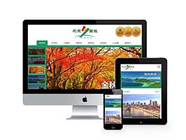 响应式入境国内出境旅游行业类网站网站建设织梦模板(自适应手机端)+利于SE