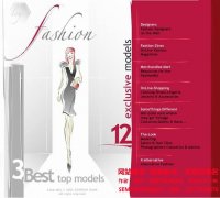 模特时尚网站模板+网站建设+利于SEO关键词优化