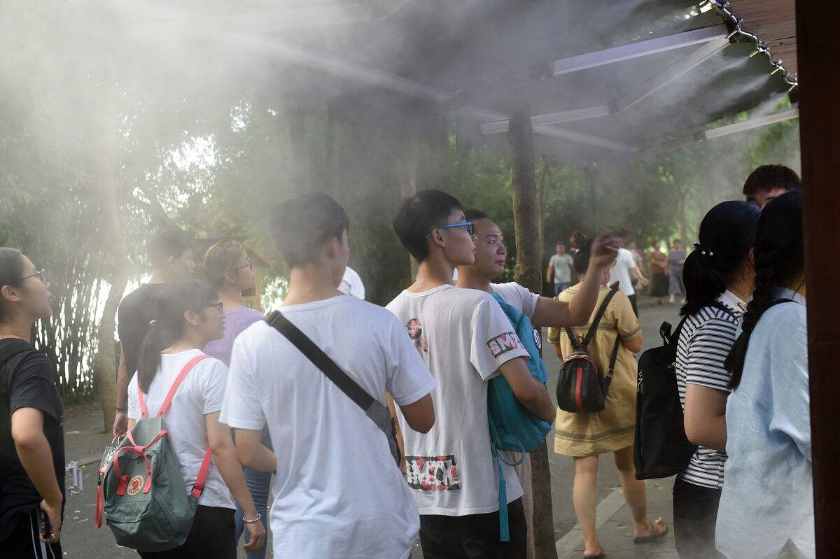 喷雾加湿-降温效果