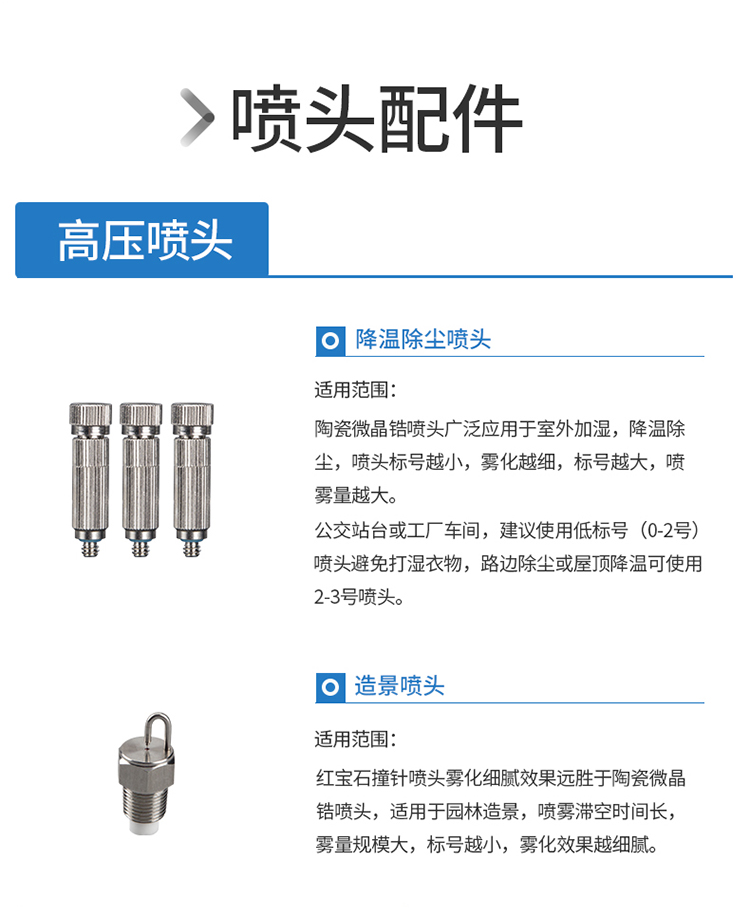 景区园林景观喷雾系统配件